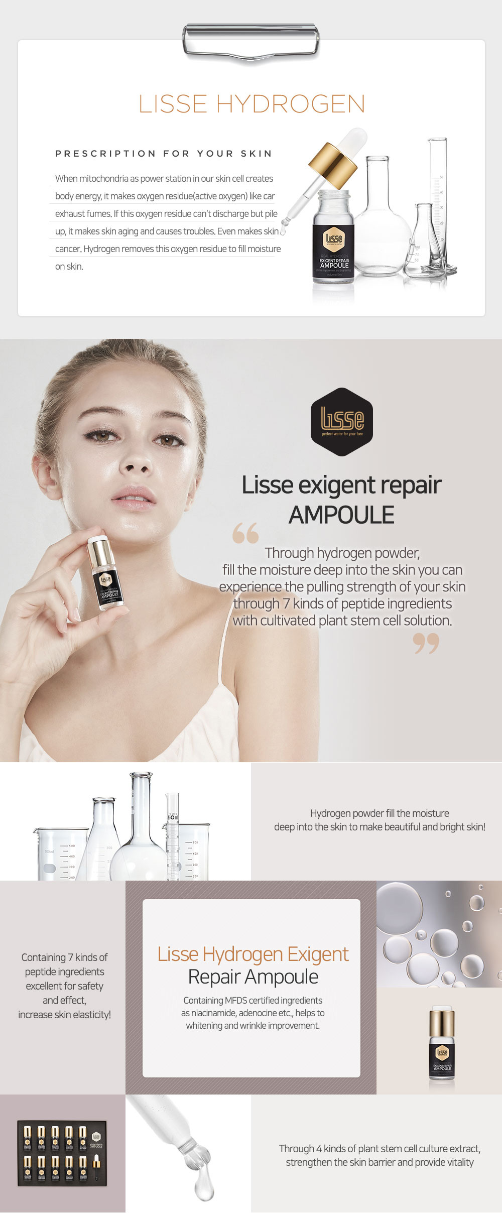 Lisse Real Hydrogen Exigent Repair Ampoule