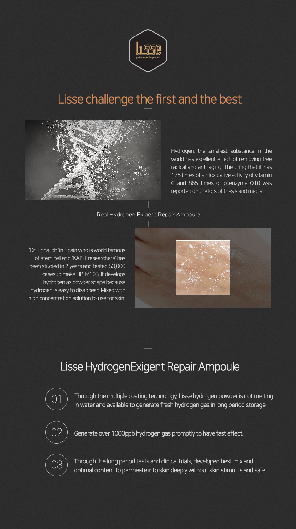 Lisse Real Hydrogen Exigent Repair Ampoule