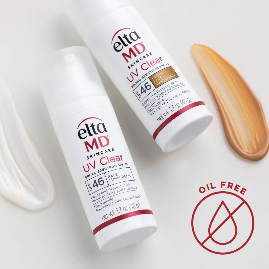 EltaMD UV Clear Facial Sunscreen SPF 46 - For Skin Types Prone To Acne, Rosacea & Hyperpigmentation 48g1.7oz Cream