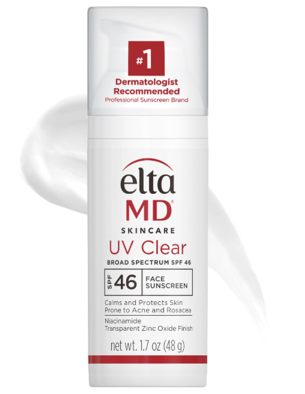 EltaMD UV Clear Facial Sunscreen SPF 46 - For Skin Types Prone To Acne, Rosacea & Hyperpigmentation 48g1.7oz Cream