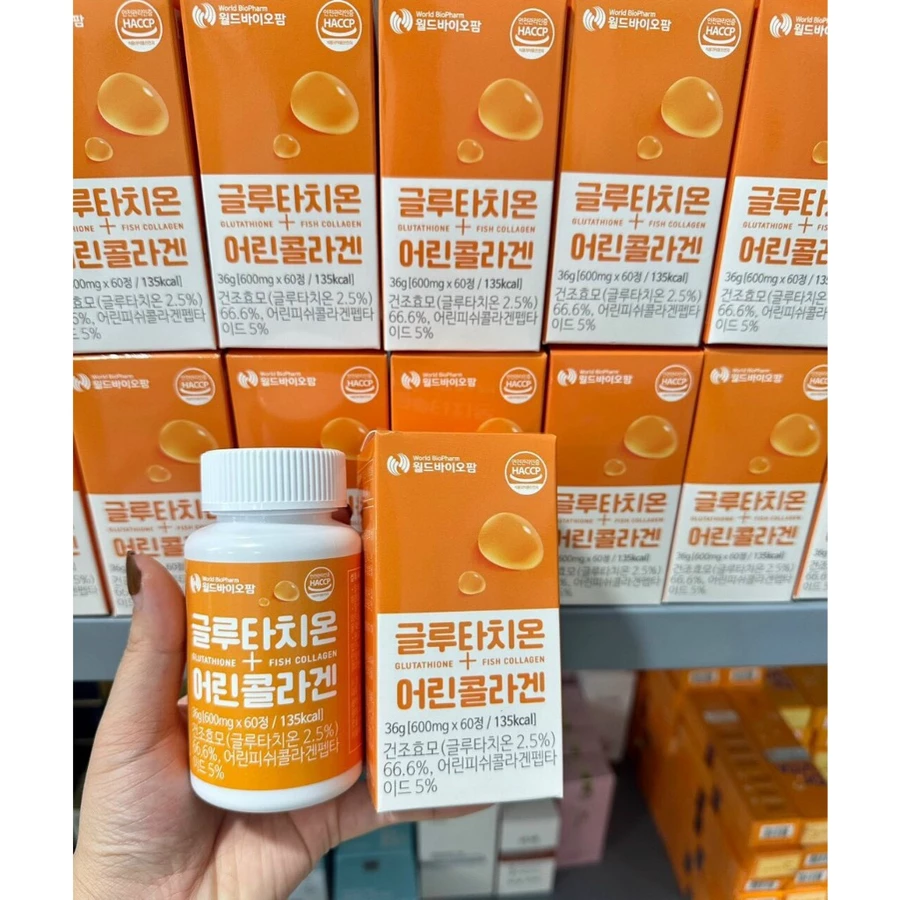 Glutathione + Collagen Supplement 600mg 60 tables Made in Korea