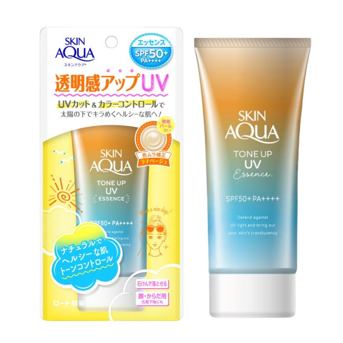 	Skin Aqua Tone Up UV Essence Tinted Sunscreen Latte Beige SPF50+ 80g