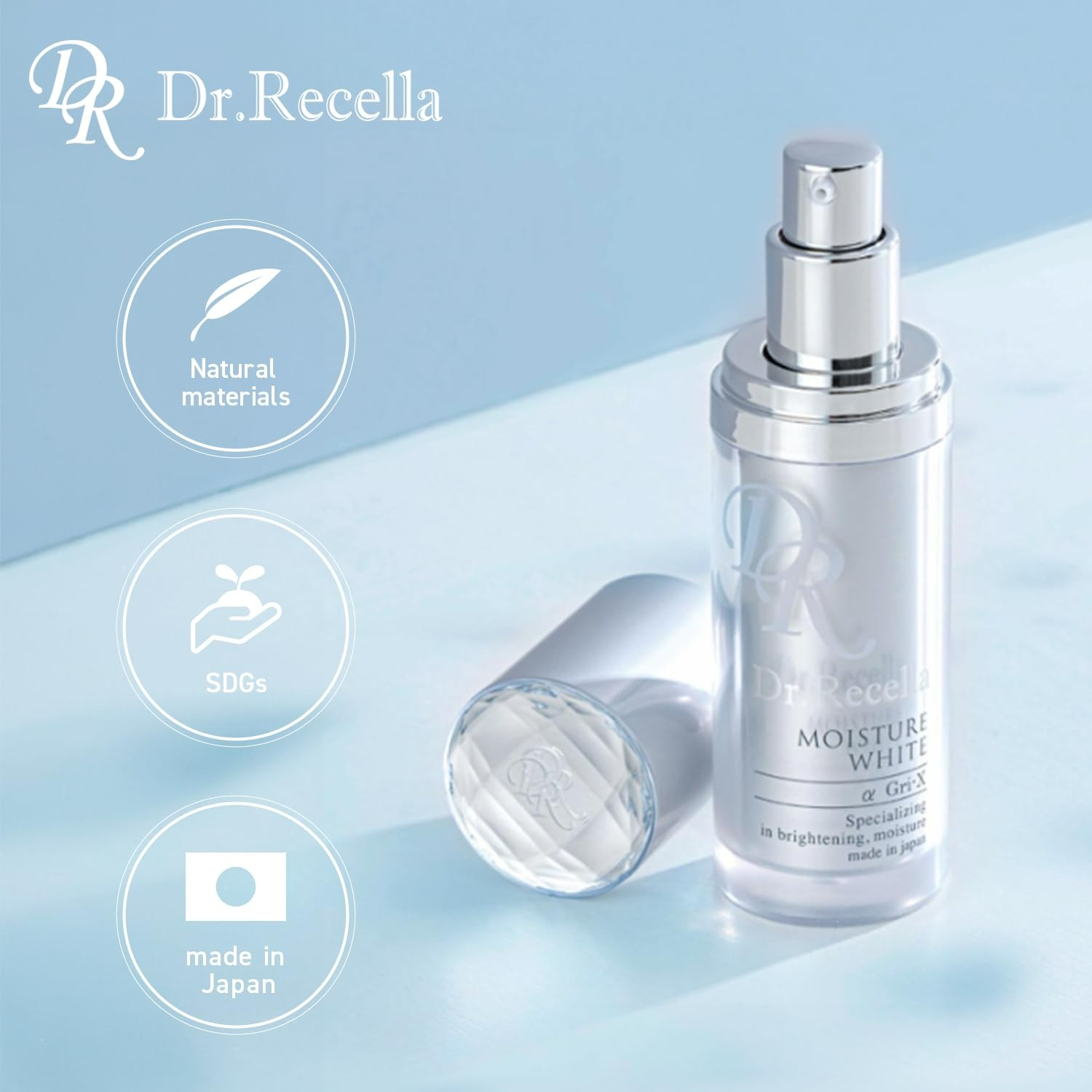 LUMIXIA MOISTURE WHITE Dr.Recella Specialized in Brightening and Moisturizing | deep seawater from Okinawa and vegetable placenta-like ingredients | Made in Japan