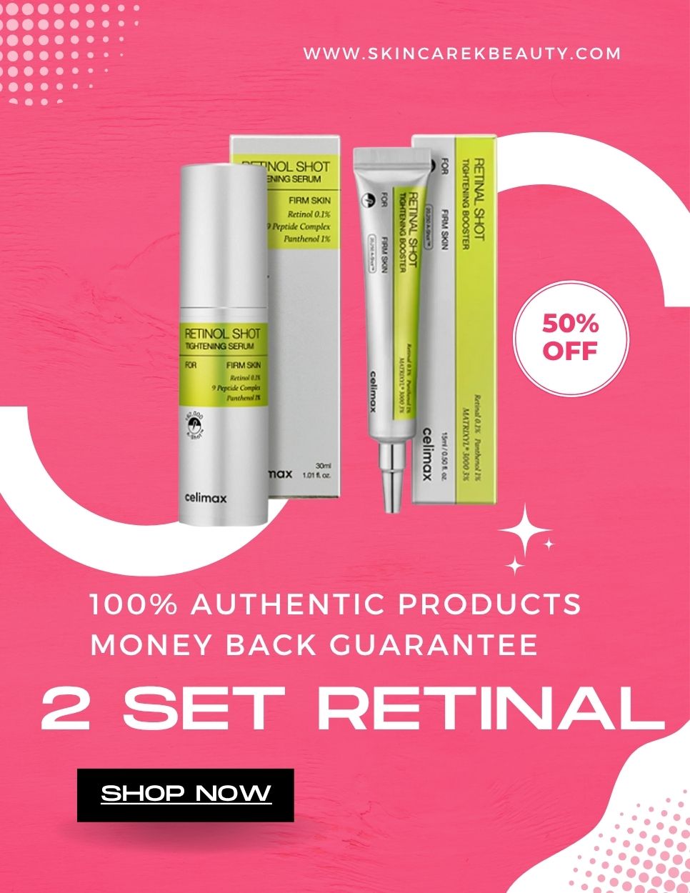 2 Set Retinal Celimax Shot Tightening Serum