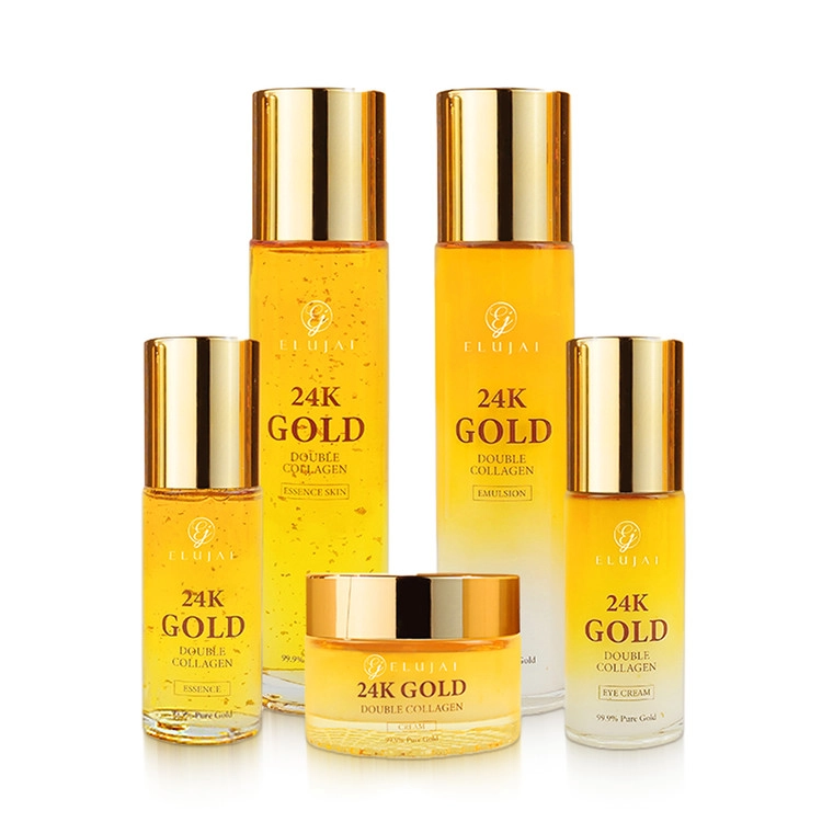 Elujai 24K Gold Double Collagen Luxury Skincare Set (5-Piece)