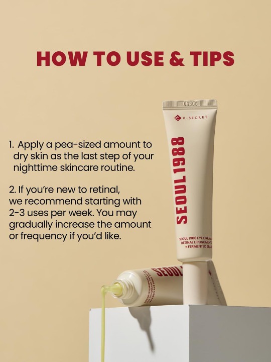 K-SECRET SEOUL 1988 Eye Cream Retinal Liposome 4% + Fermented Bean 30ml