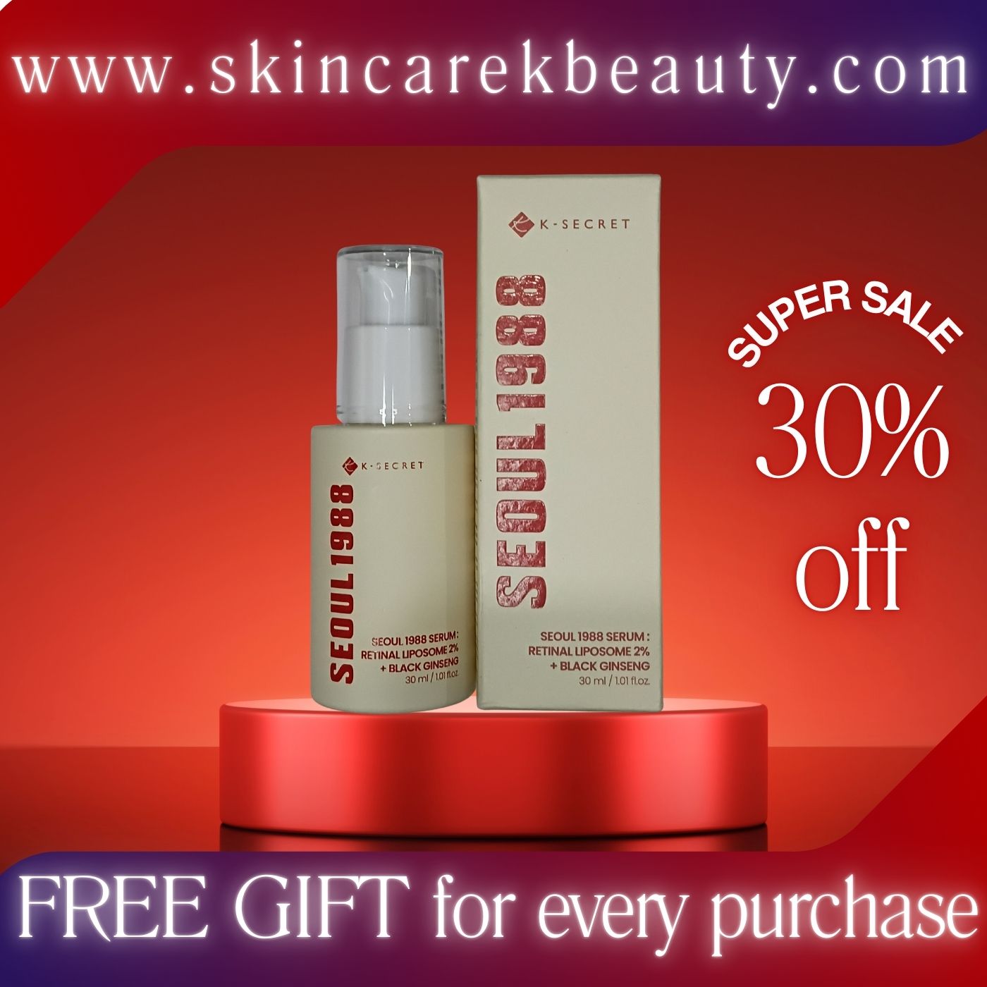KSECRET SEOUL 1988 Serum Retinal Liposome 2% + Black Ginseng