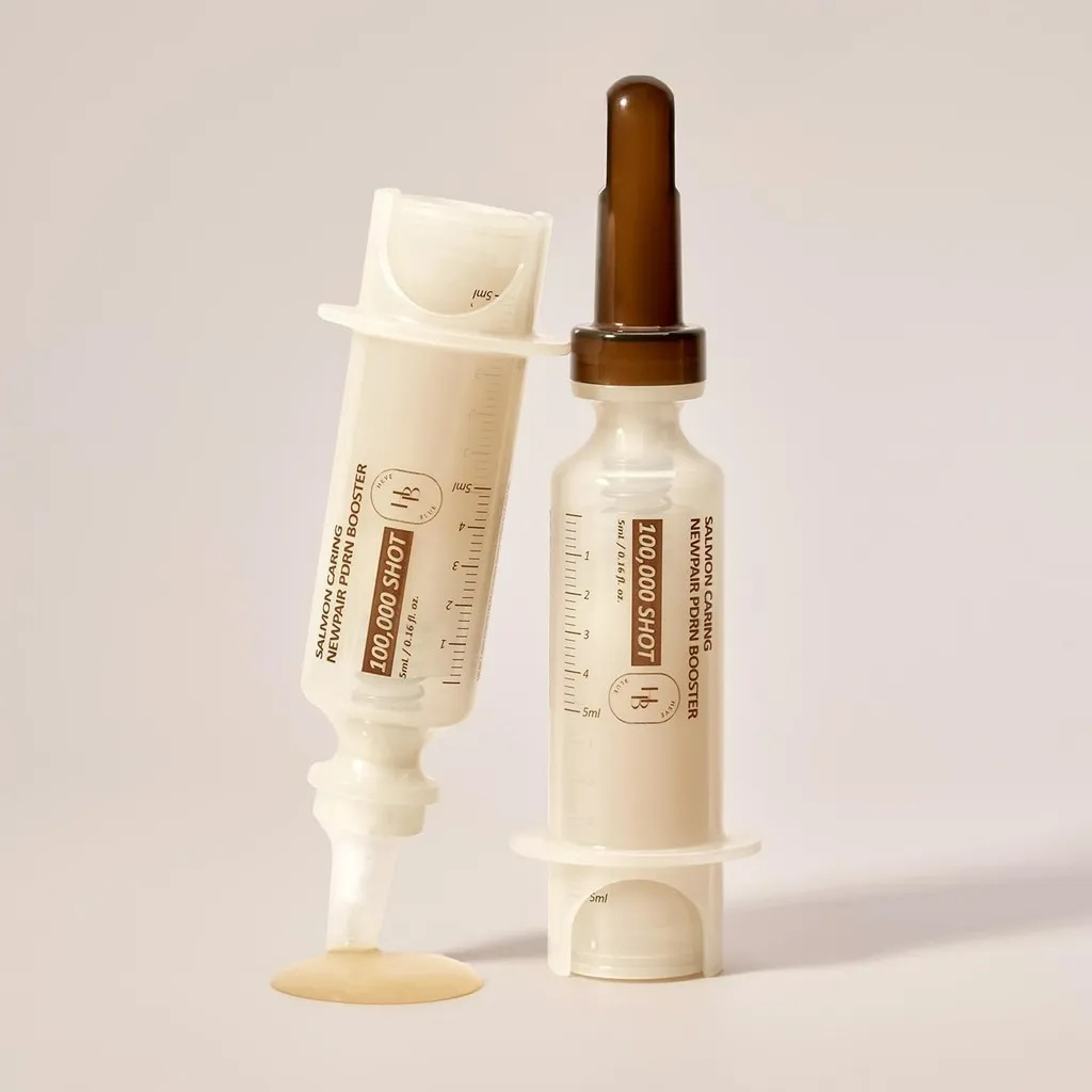 HEVEBLUE Salmon Caring Centella New Pair PDRN Booster 100,000 Shot Essence set