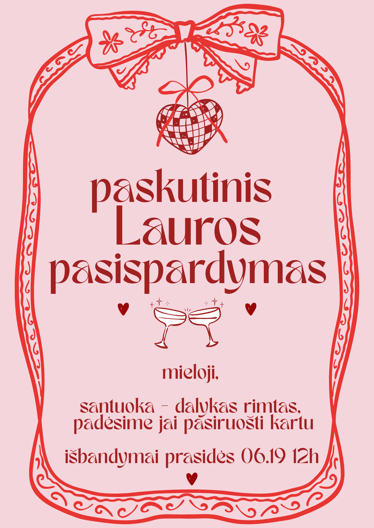 Elektroninis mergvakario kvietimas „Paskutinis pasispardymas“