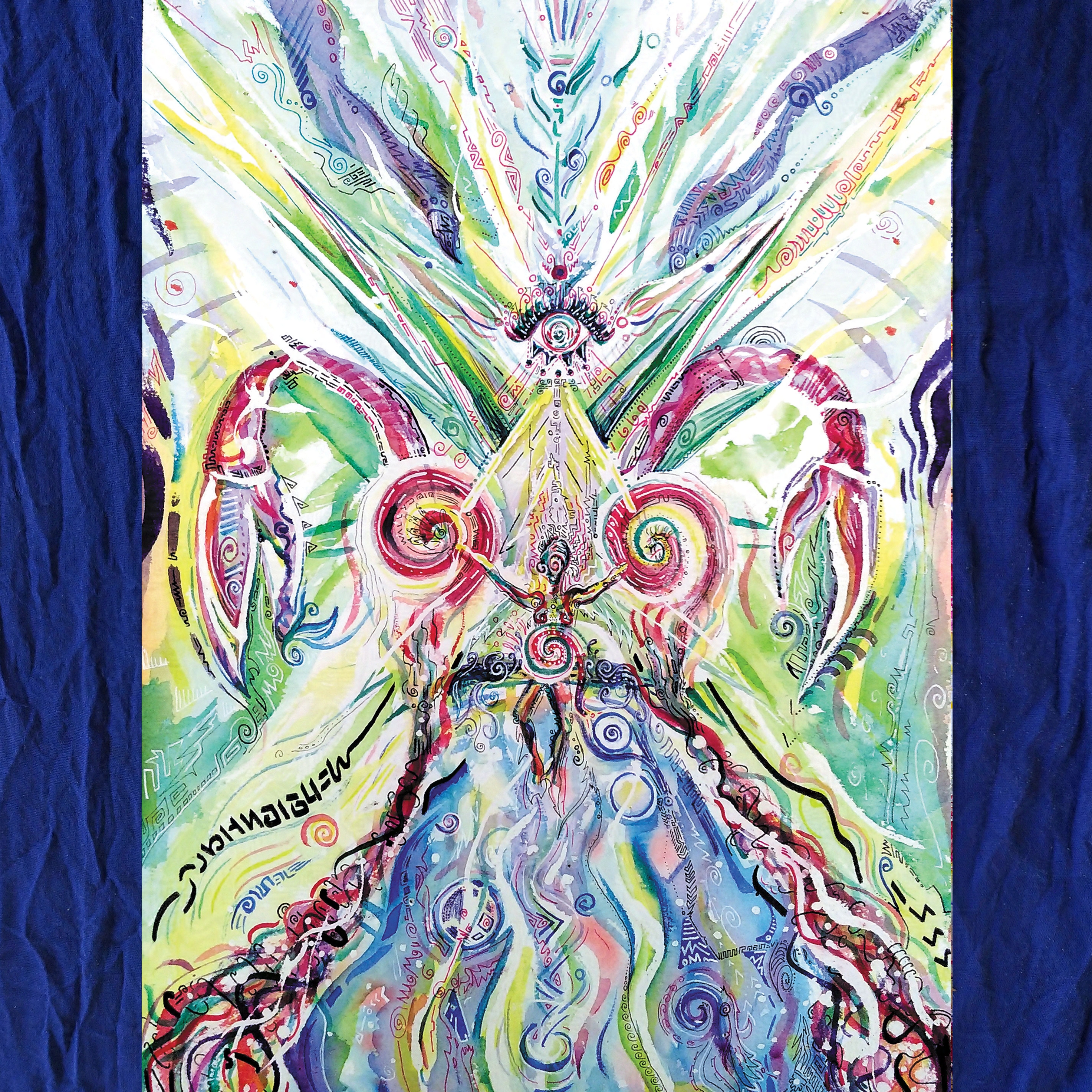 Accouchement de Gaia - aquarelle originale de Naia Nastasia