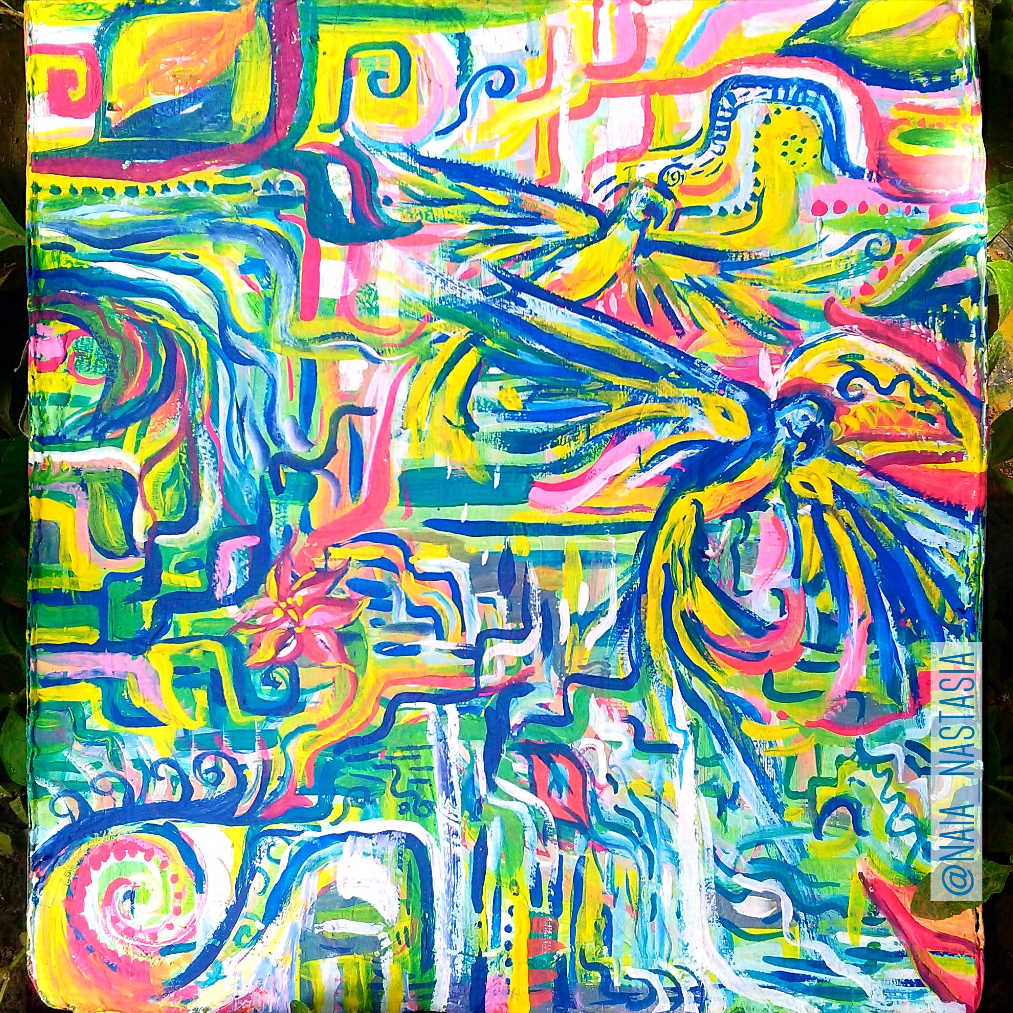 Araras - peinture originale de Naia Nastasia
