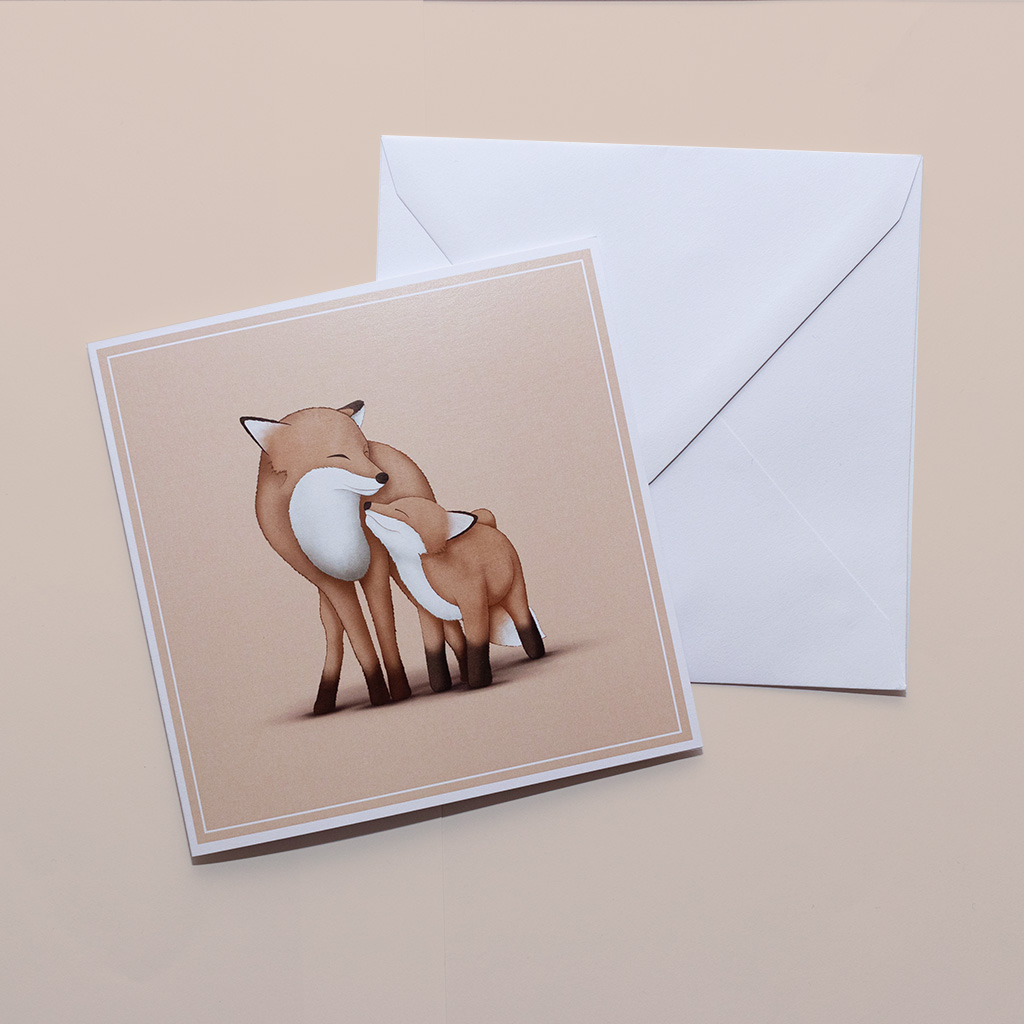 Wenskaarten Ouder en Kind Dieren (Set van 6)