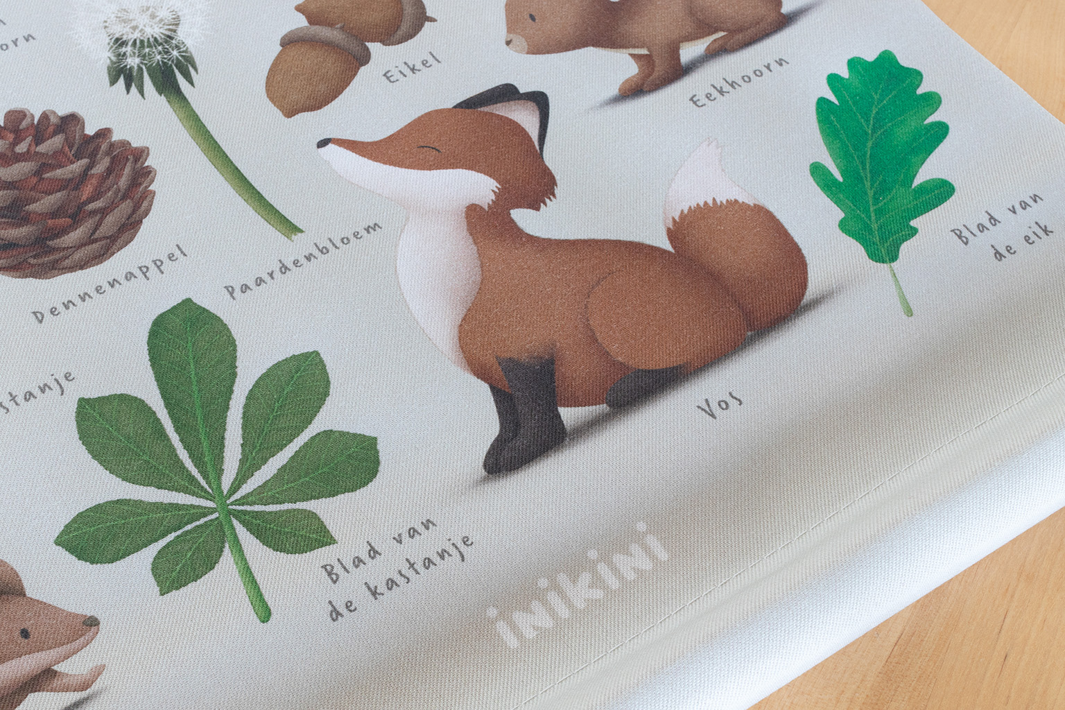 'Het bos en zijn bewoners' textielposter