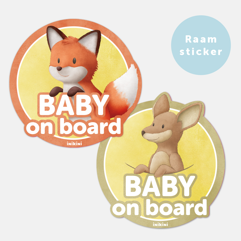'Baby on board' Raamsticker