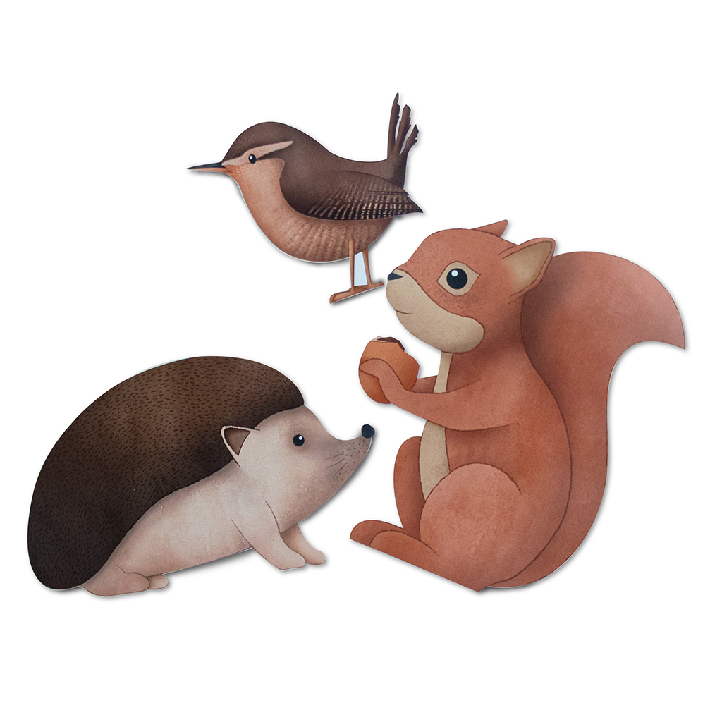 Bos muurstickers (set van 3)