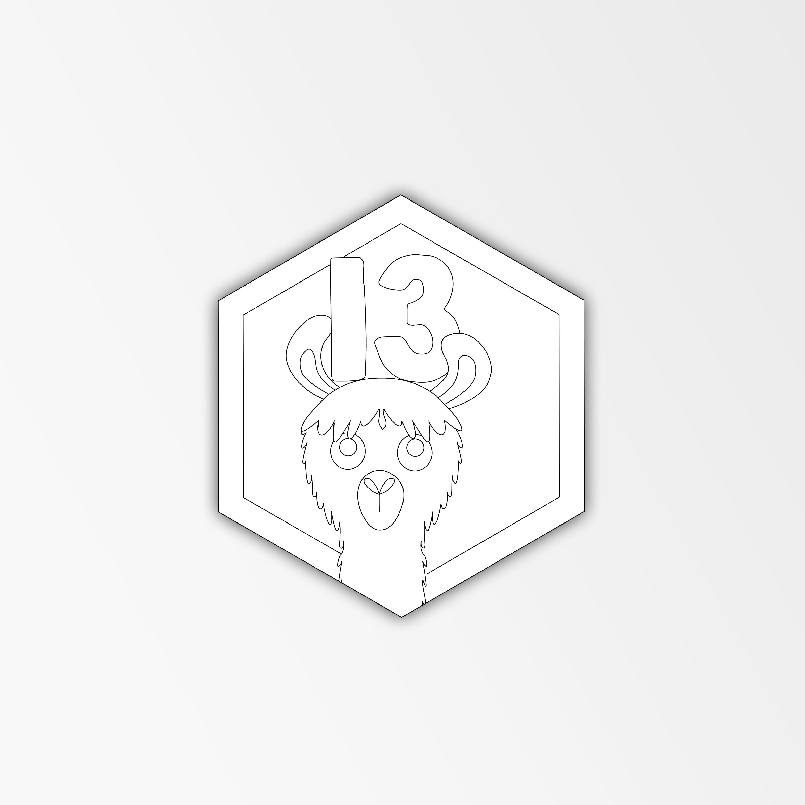 Lama - Kleurrijke klasnummers