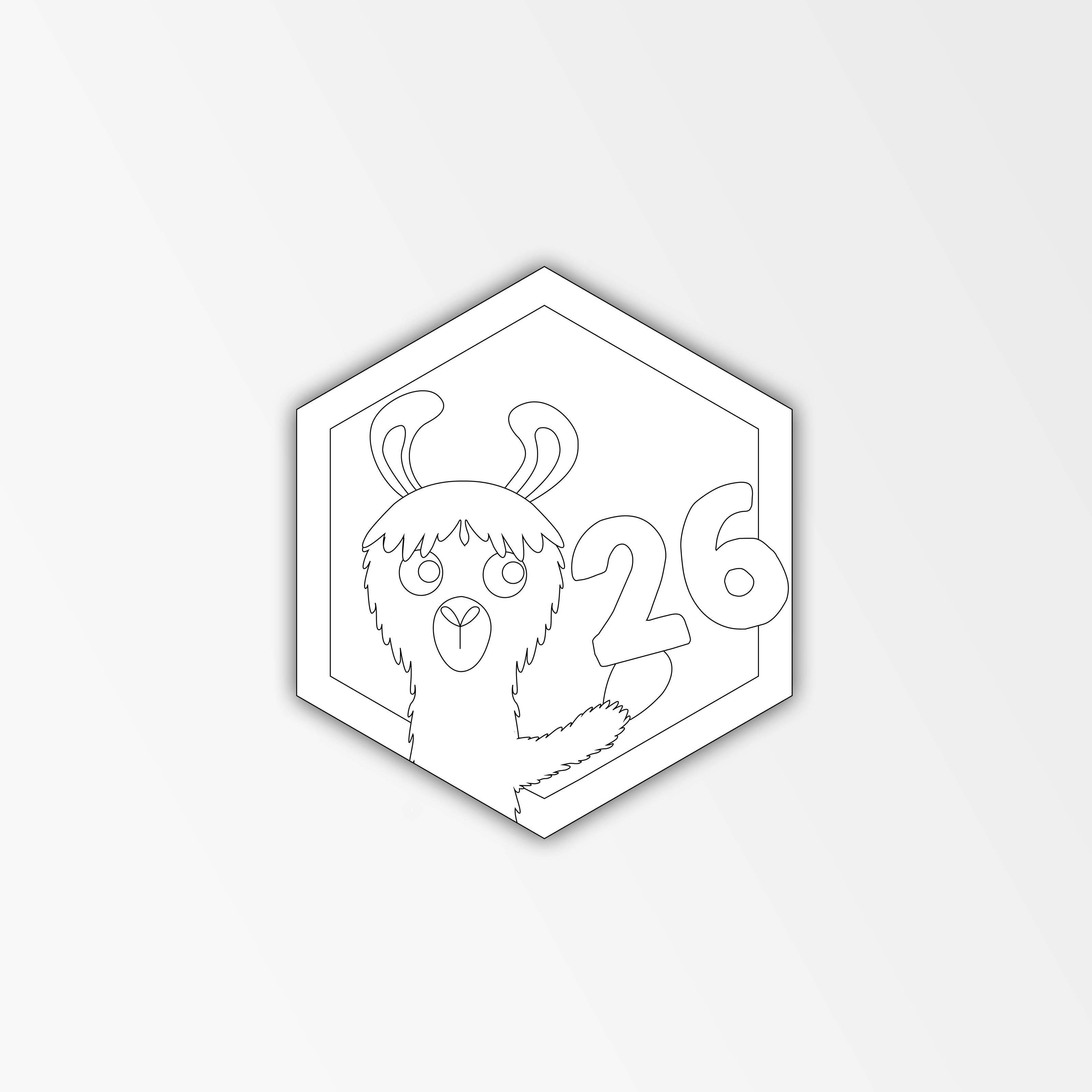 Lama - Kleurrijke klasnummers