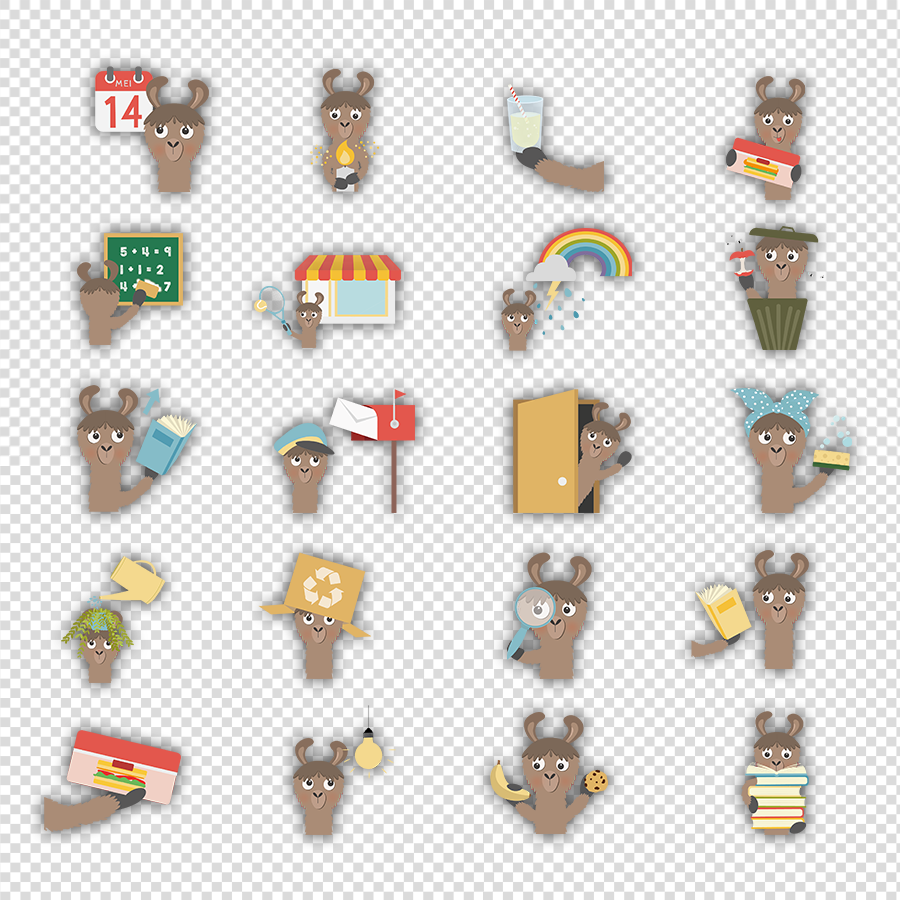 Lama - Takenbord transparant