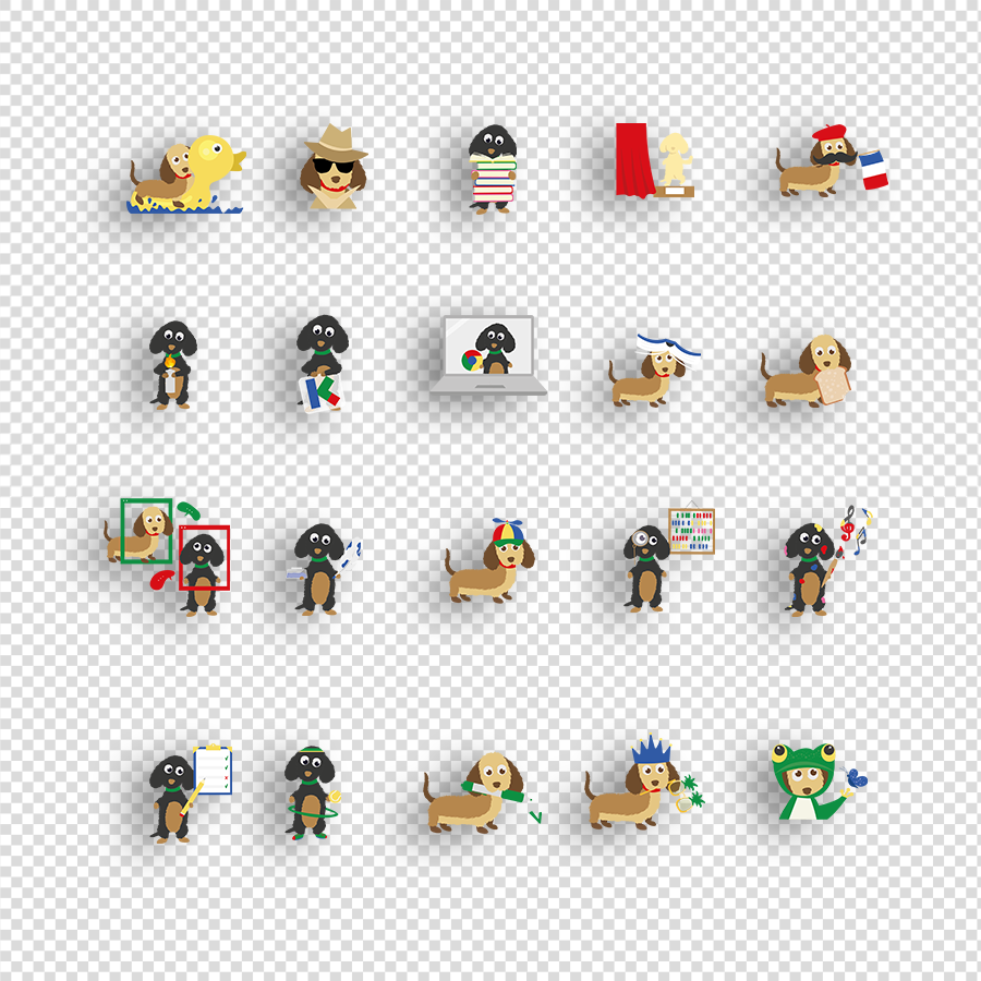 Teckel - Dagritmekaarten Transparant