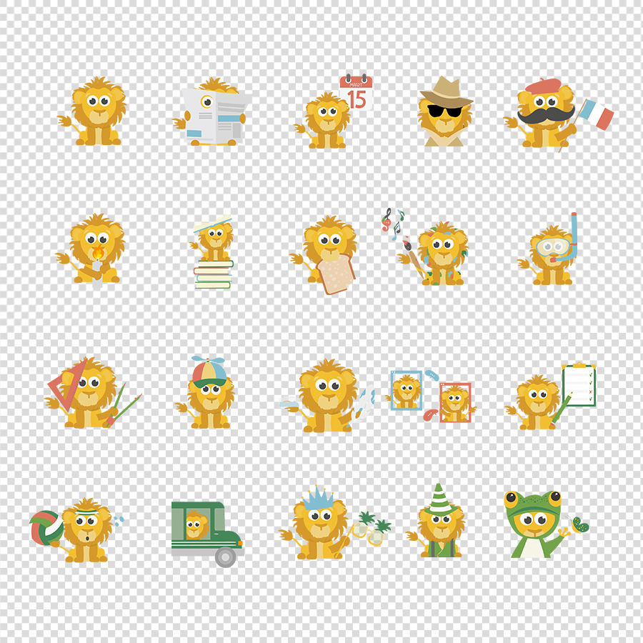 Leeuw - Dagritmekaarten Transparant 