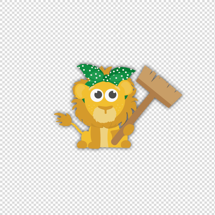 Leeuw - Takenbord Transparant 