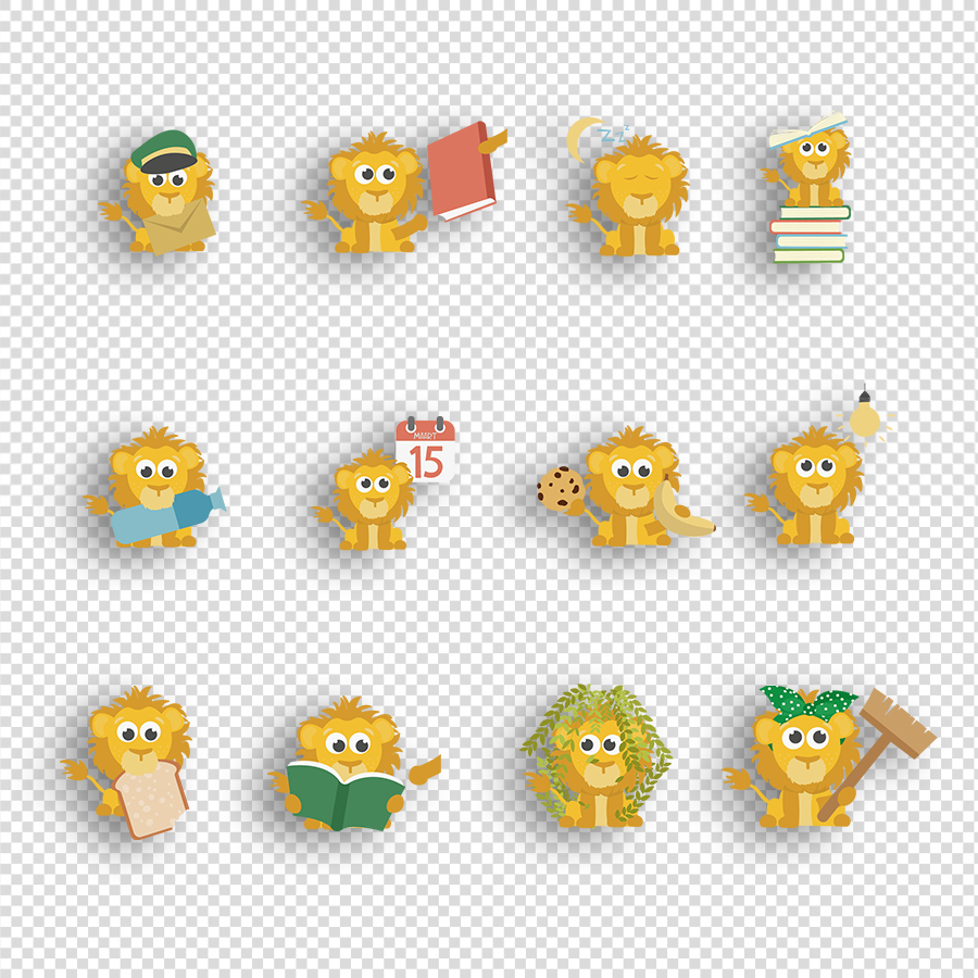 Leeuw - Takenbord Transparant