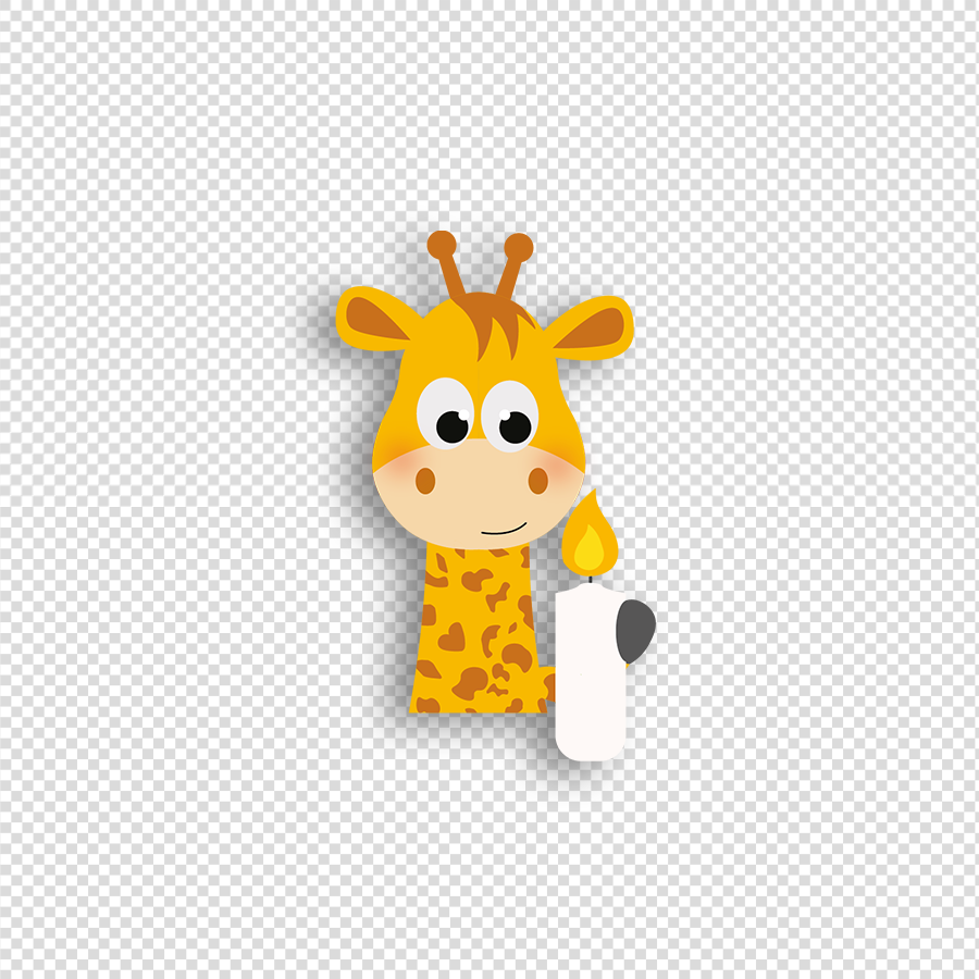 Giraf - Dagritmekaarten Transparant 