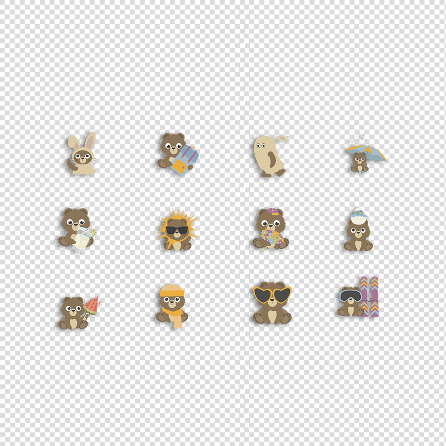 Beer - Maandkaarten Transparant