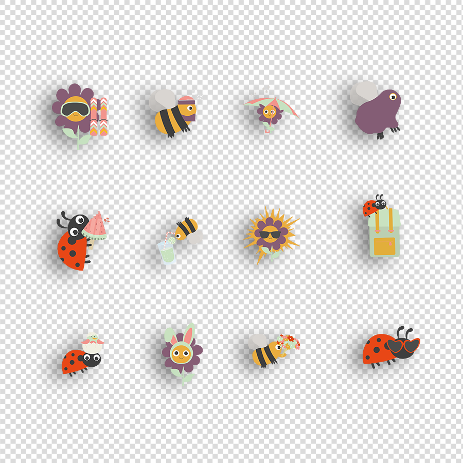 Insecten - Maandkaarten Transparant