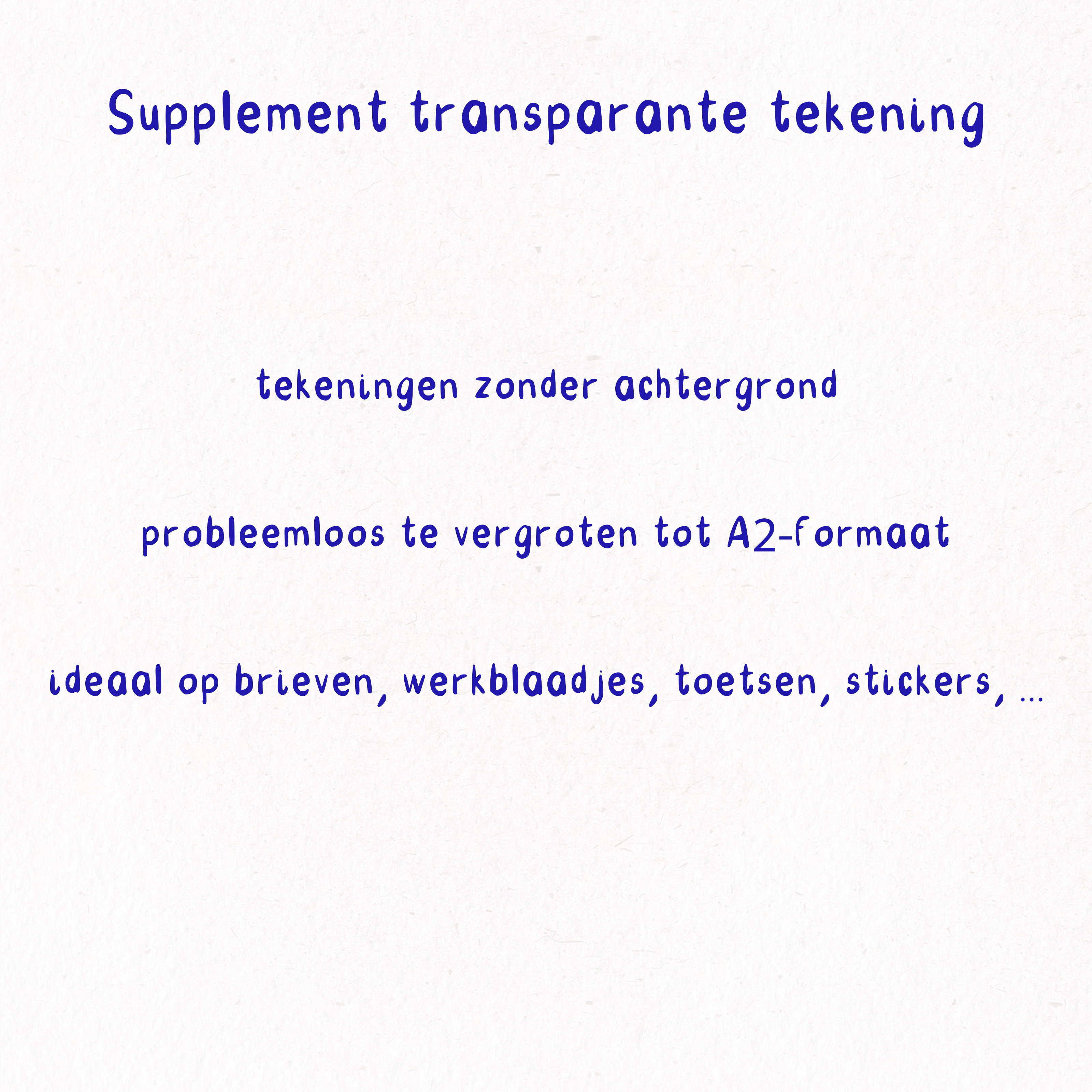 Supplement transparante tekening - Tussenmaatje