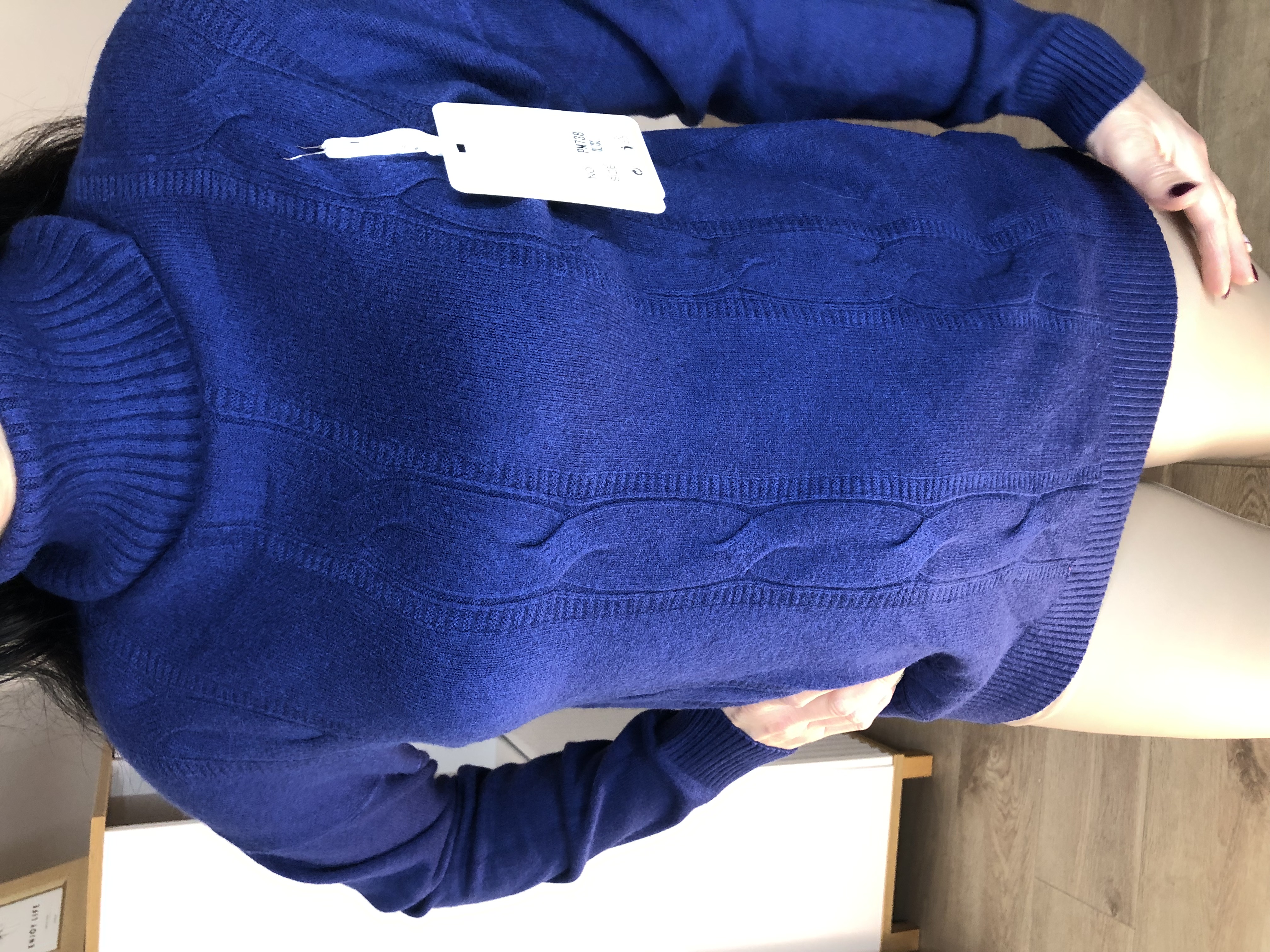 Niebieski golf damski