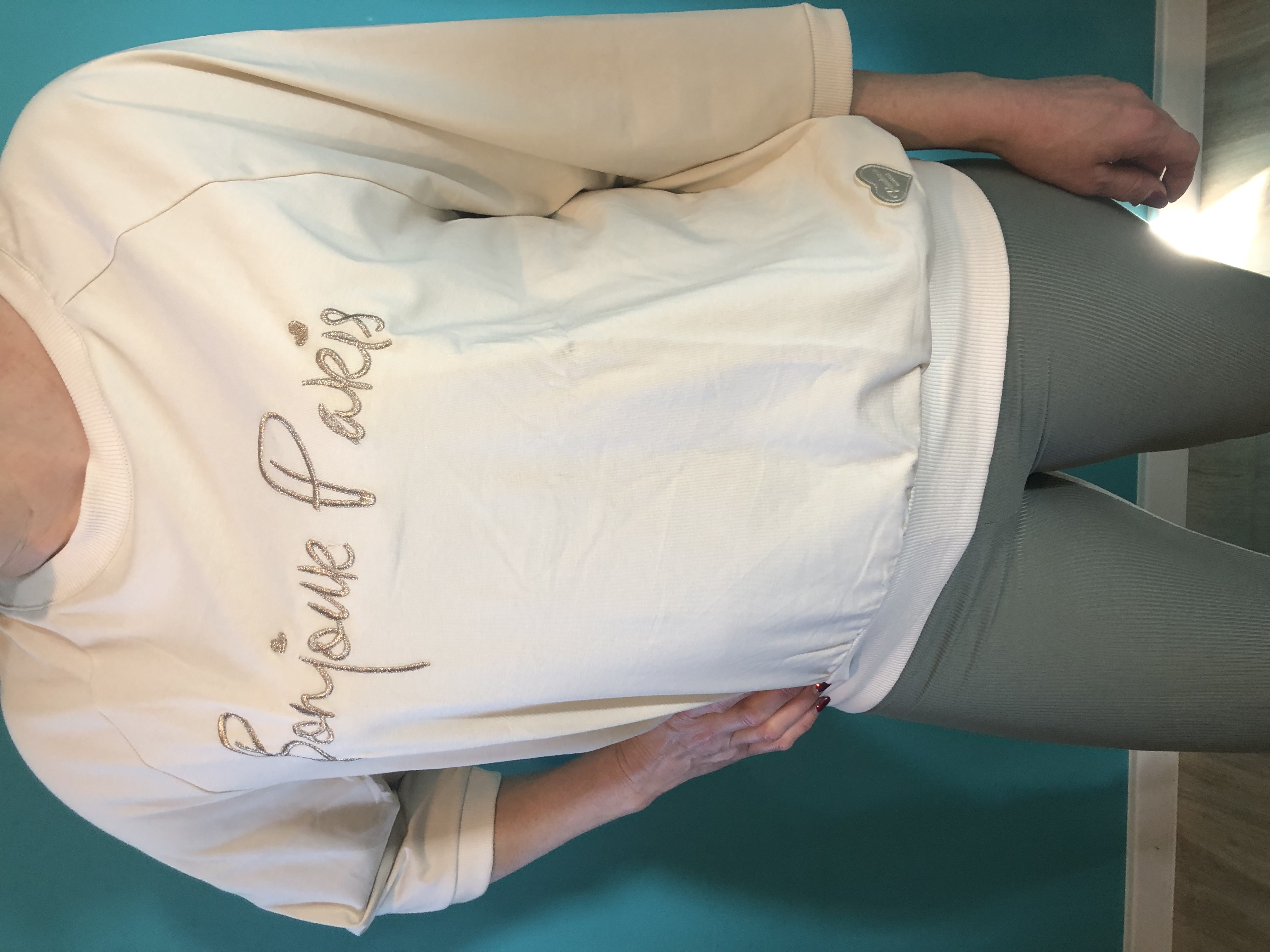 Bluzka damska z napisem Bonjour Paris