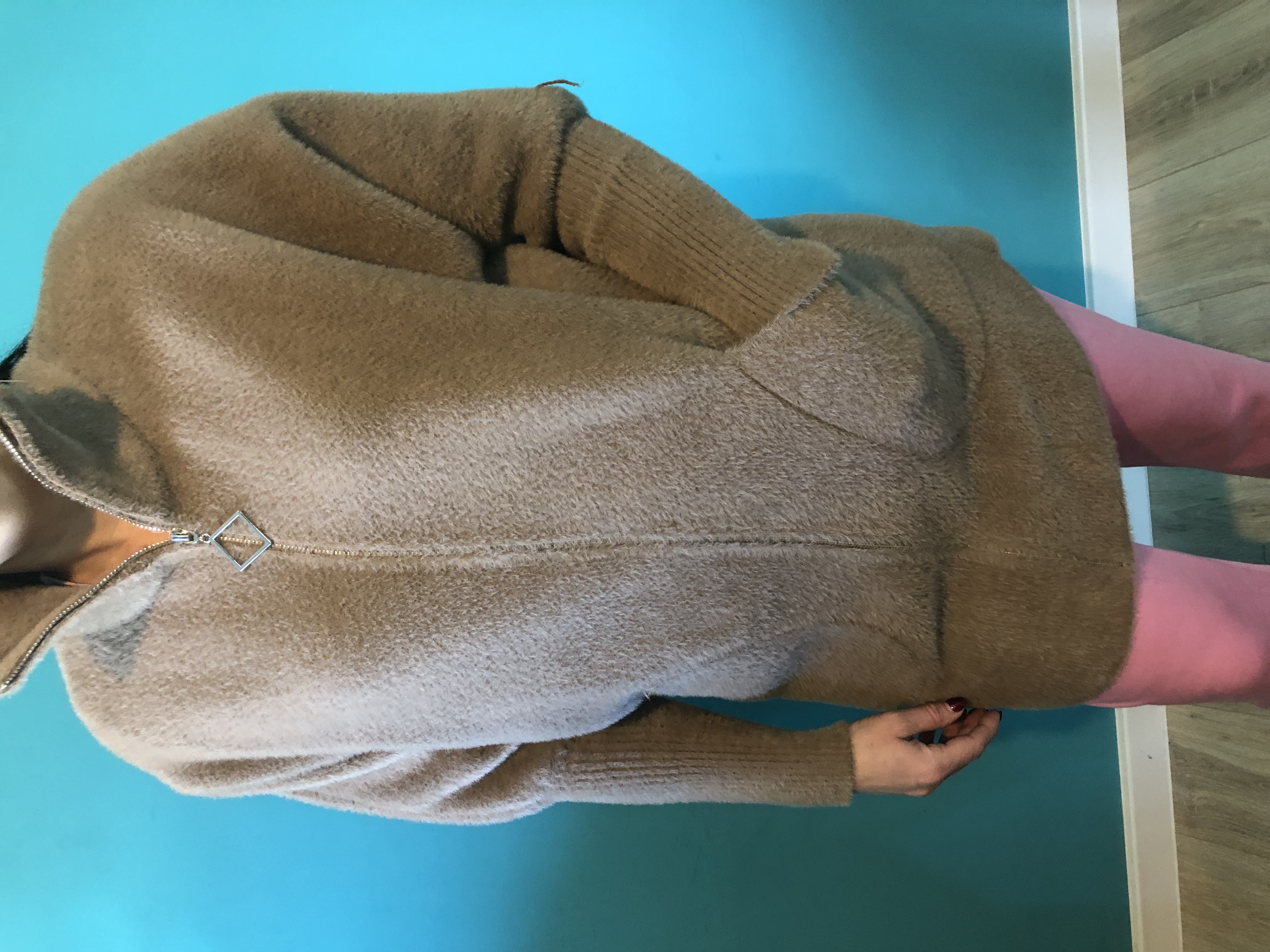 Kardigan alpaka damski