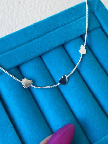 Pulseira 3 corações 