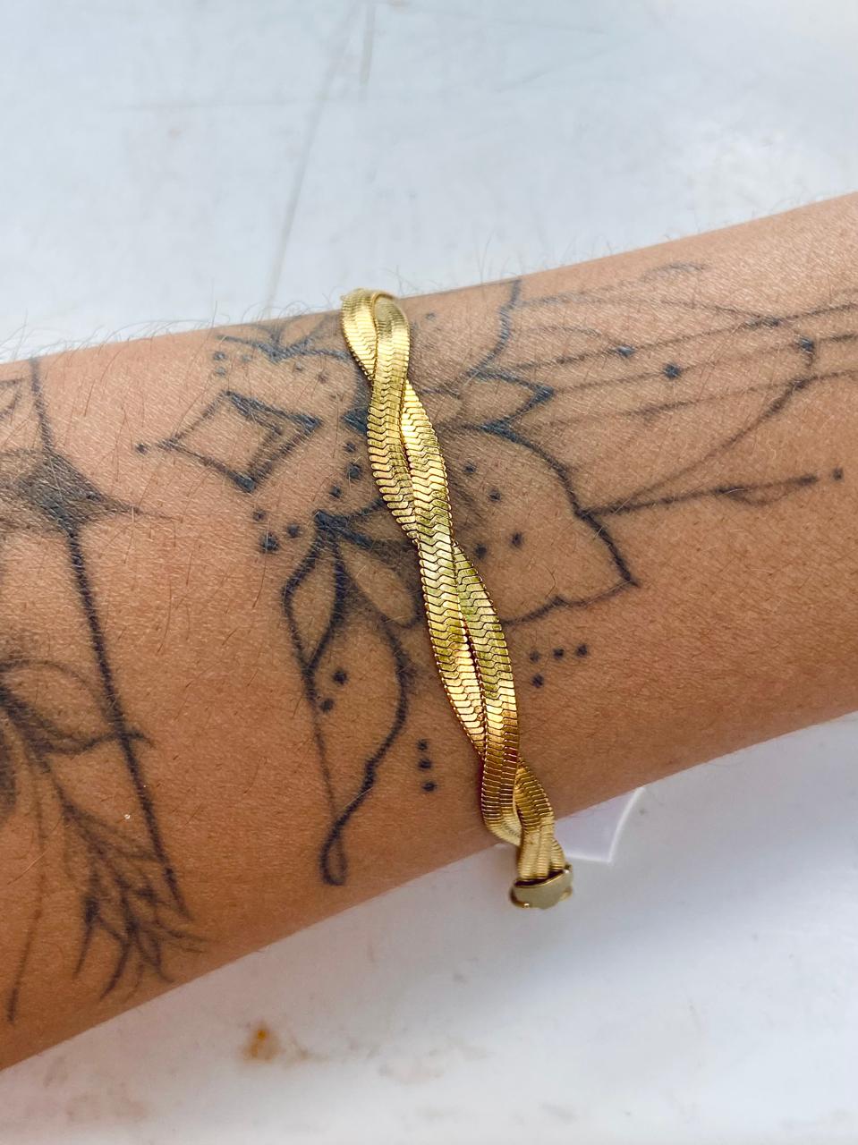 Pulseira Dupla Trançada