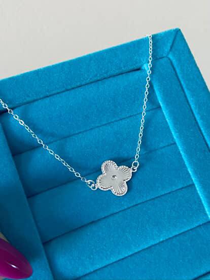 Colar Trevo Diamantado 