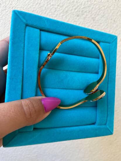 Bracelete Snake Cravejada 