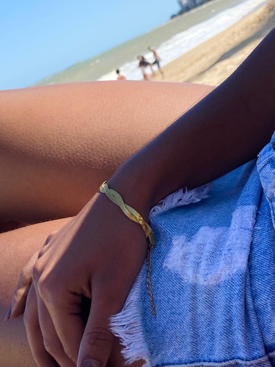 Pulseira Dupla Trançada