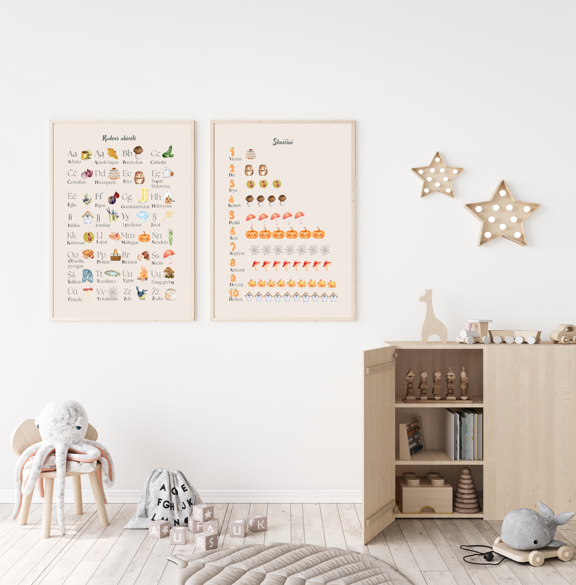 Rudens abėcėlė (su spausdintinėmis raidėmis)