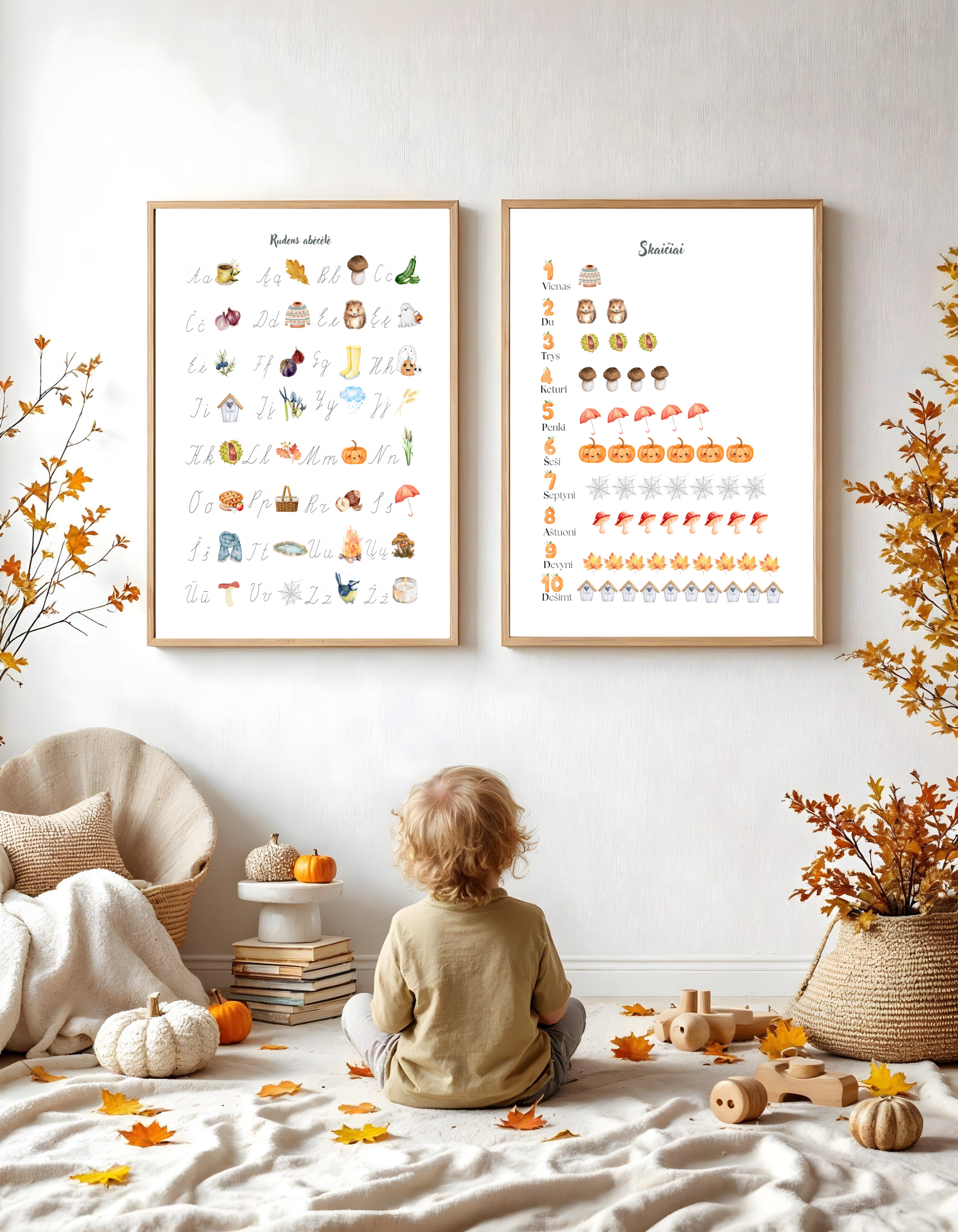 Rudens abėcėlė (TIK su rašytinėmis raidėmis)