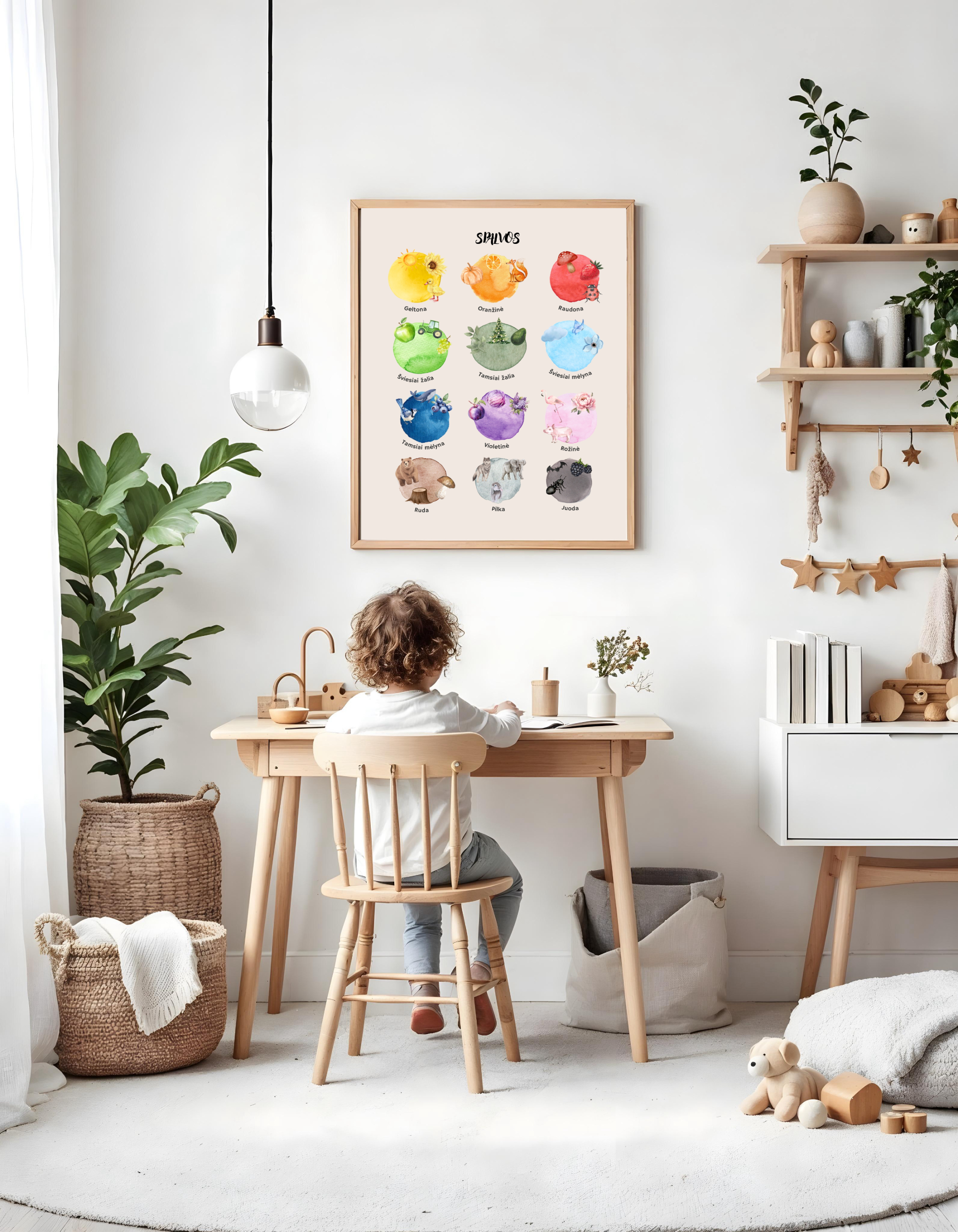 Spalvos (su jas atitinkančiais realiais objektais)