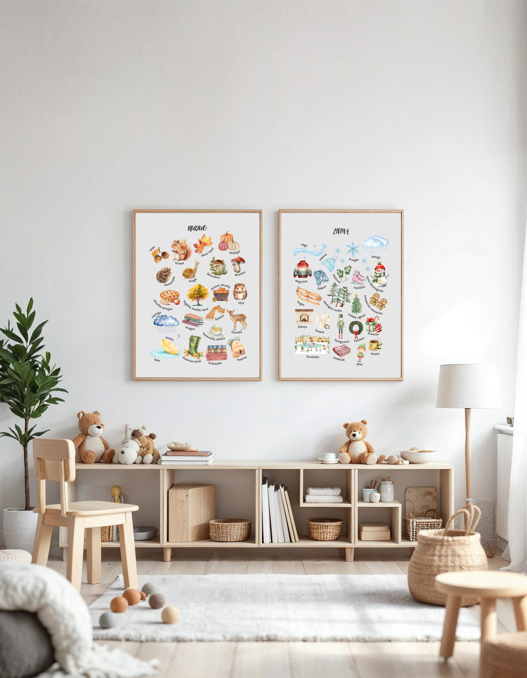 Metų laikų plakatai (4 vnt)