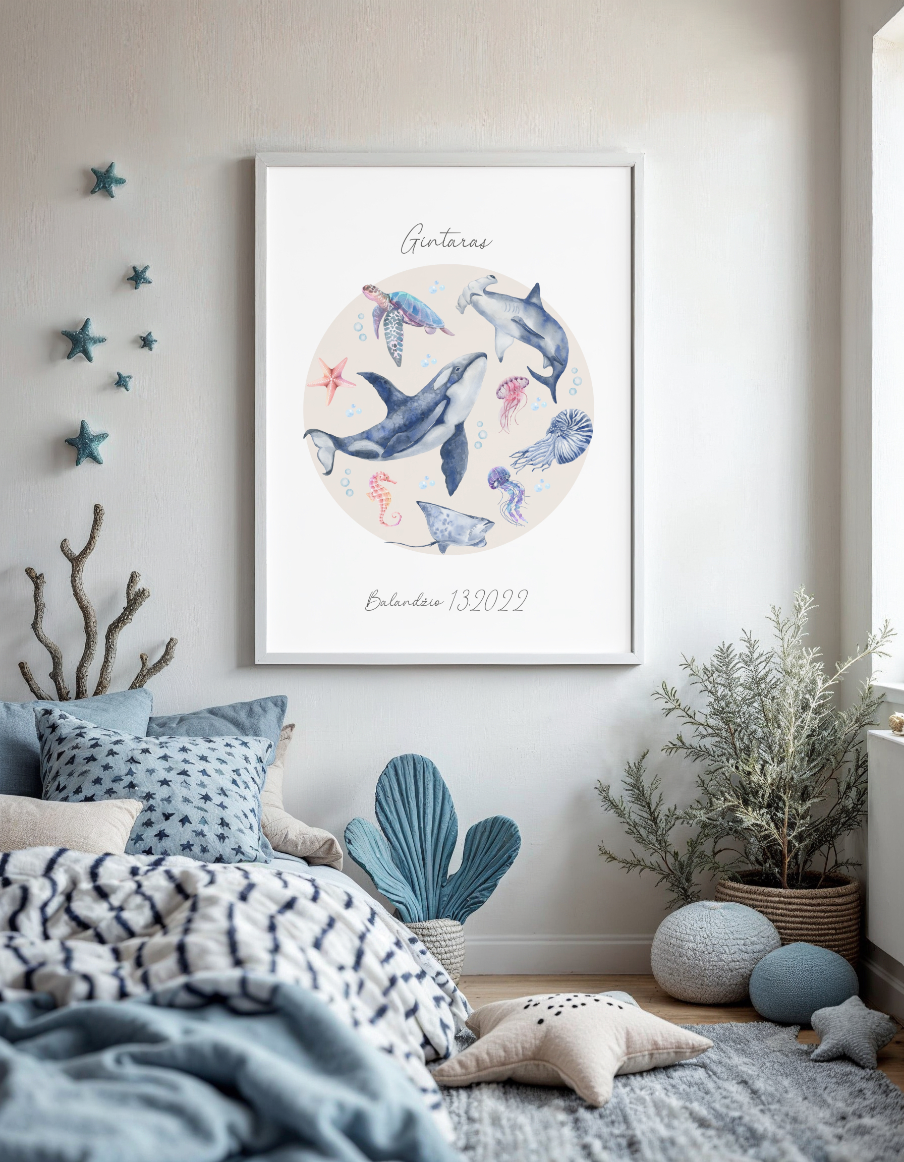 Personalizuotas vardo plakatas "Vandenynas2"