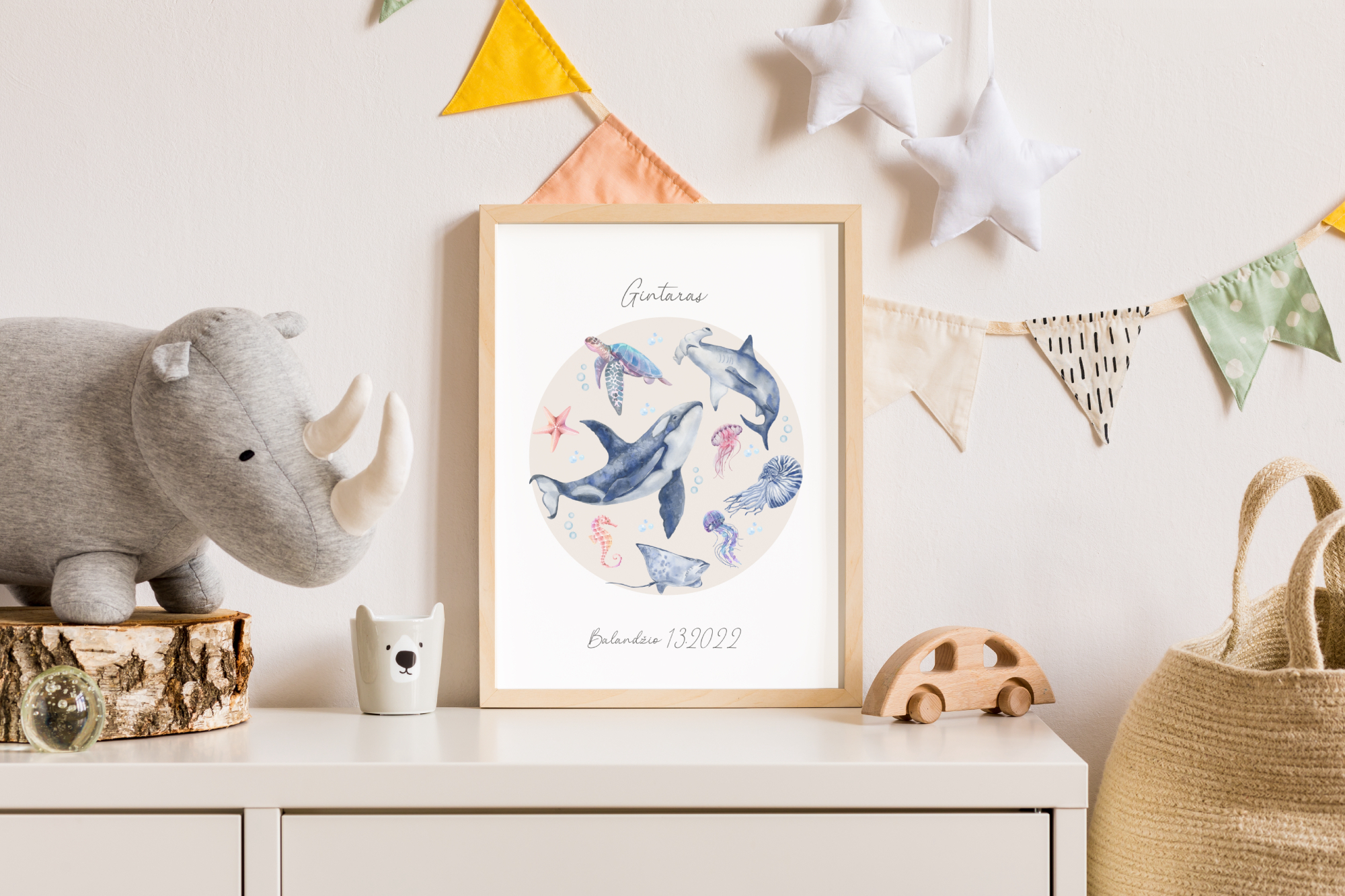 Personalizuotas vardo plakatas "Vandenynas2"