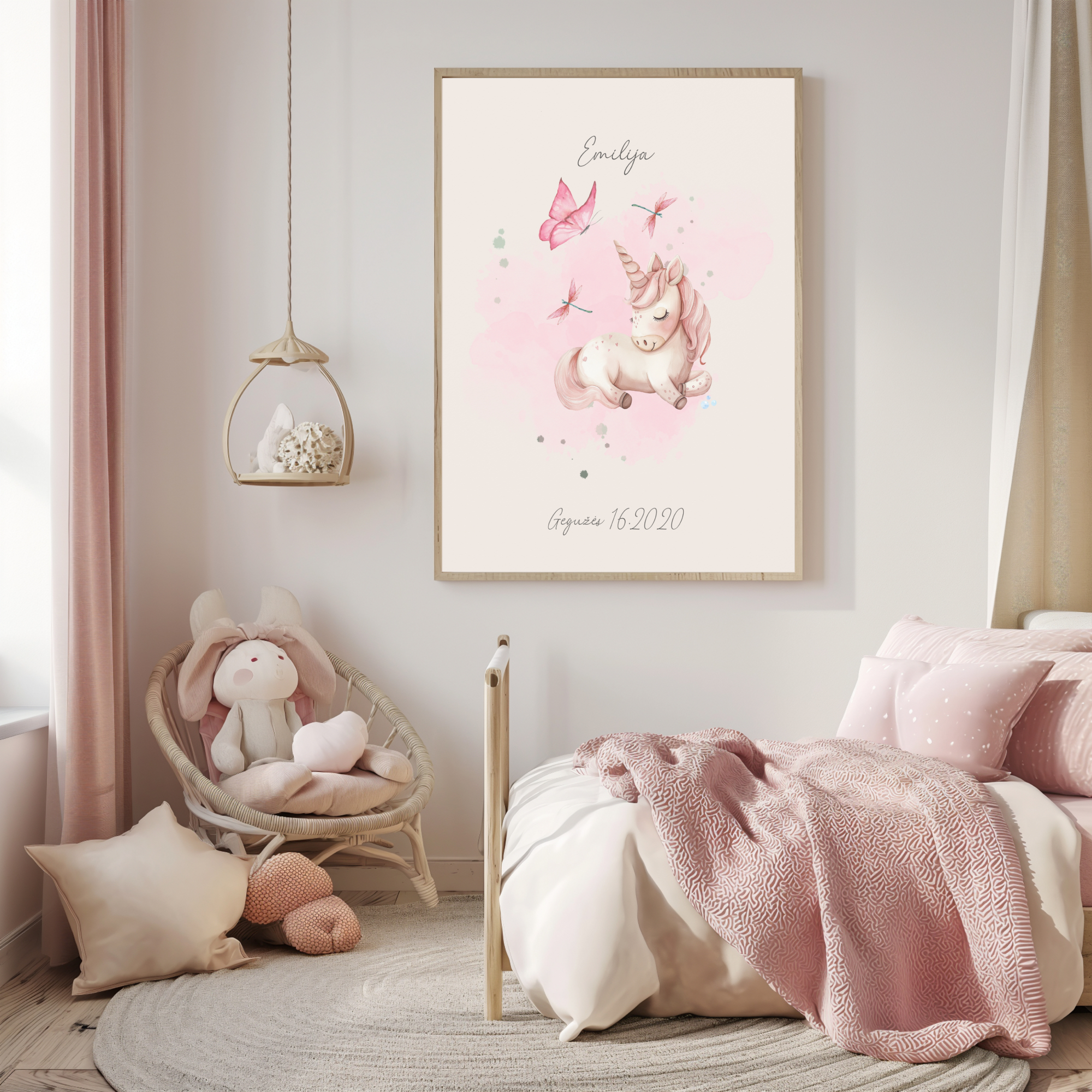 Personalizuotas vardo plakatas "Vienaragis"