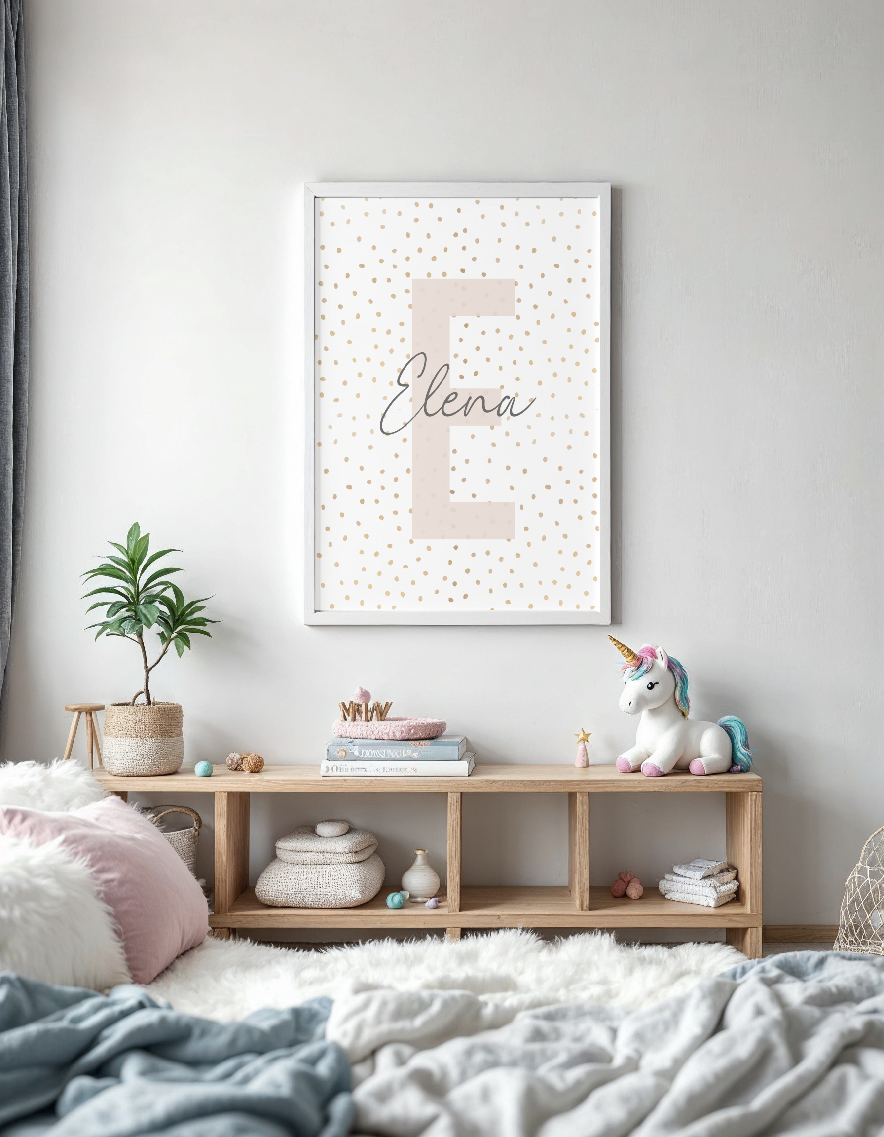 Personalizuotas vardo plakatas "Taškeliai"