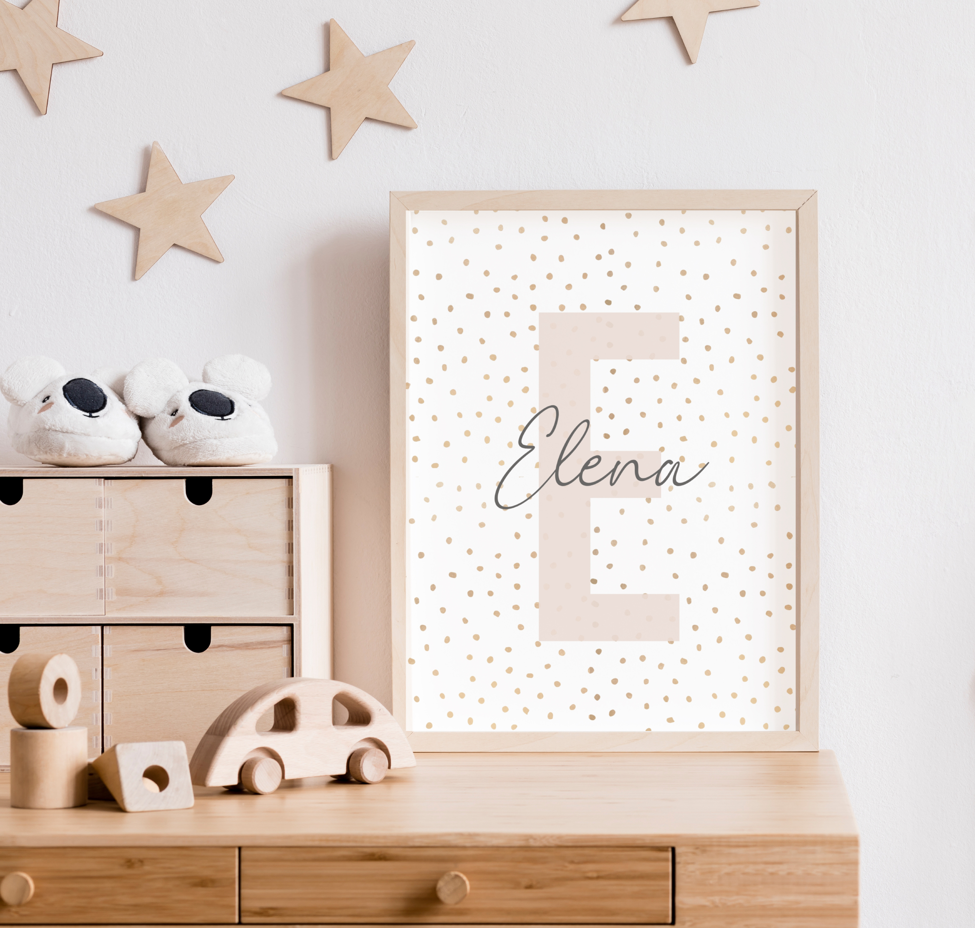 Personalizuotas vardo plakatas "Taškeliai"