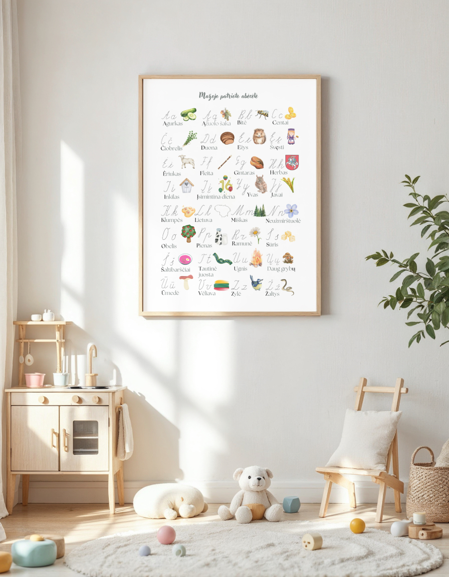 Mažojo patrioto abėcėlė (su rašytinėmis raidėmis) 