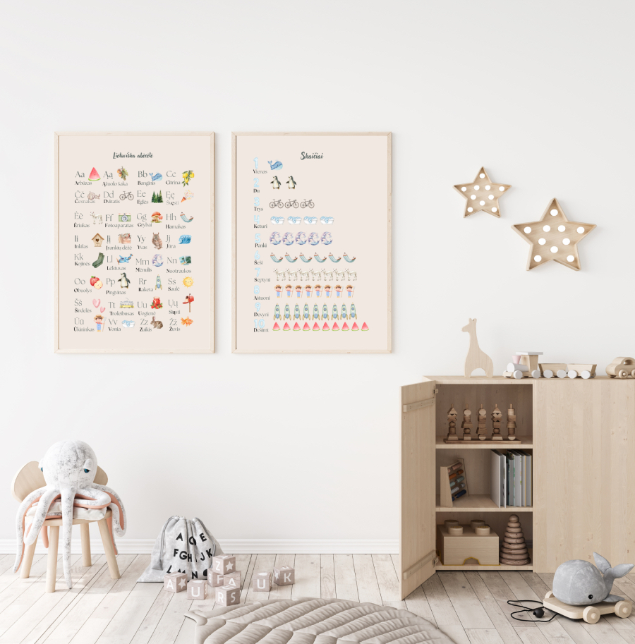 Neutrali abėcėlė (su spausdintinėmis raidėmis)