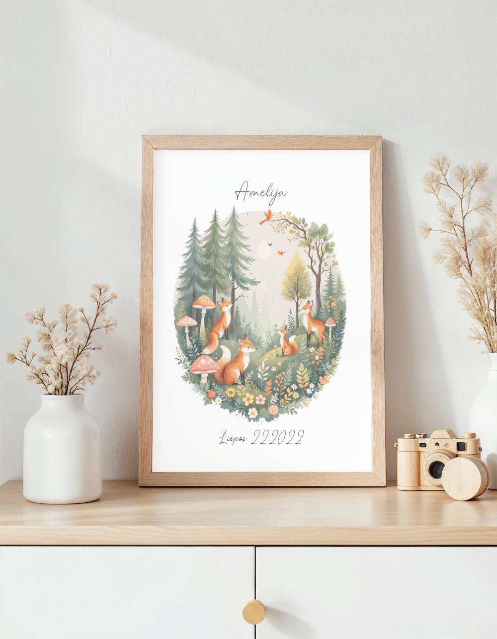 Personalizuotas vardo plakatas "Miško pasaka"